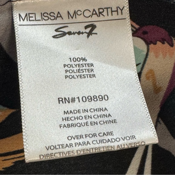 Melissa McCarthy Seven 7 High Low Tunic Shirt Long Sleeve Birds Size 2X Swallows - Picture 13 of 14